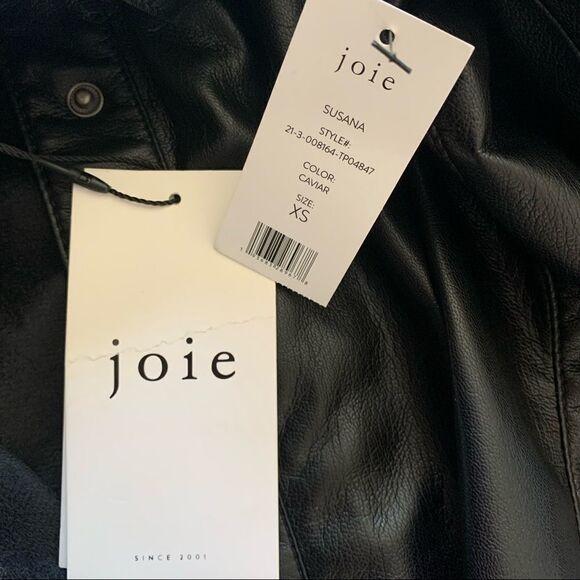 JOIE Vegan Leather Top! - Picture 6 of 9
